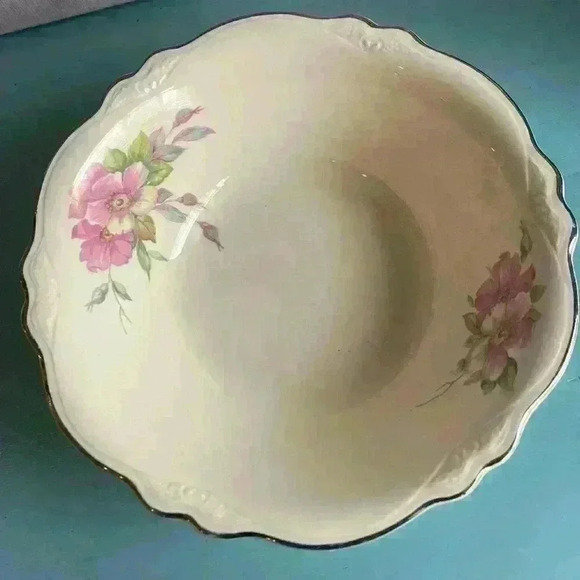 Vintage Homer Laughlin Wild Rose Round Serving Bowl Vintage China Replacement Di - Picture 1 of 9